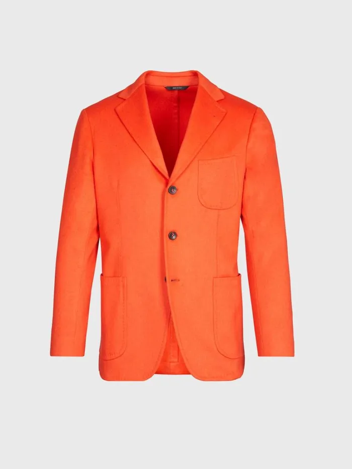 Blazers and Jackets Mens Paul Stuart Cashmere Soft Constructed Jacket Orange