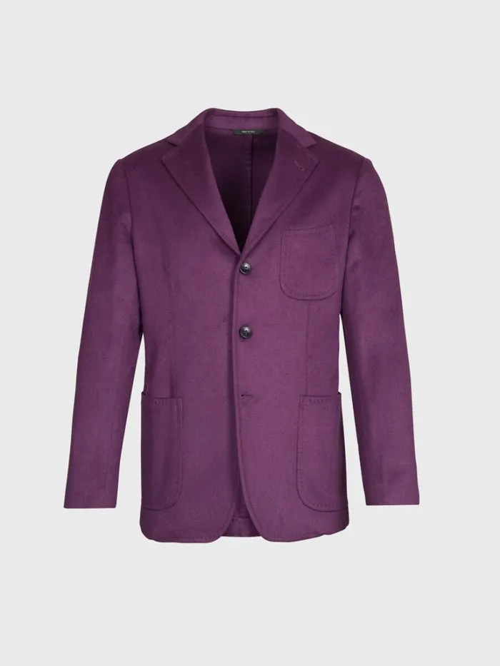 Blazers and Jackets Mens Paul Stuart Cashmere Soft Constructed Jacket Purple