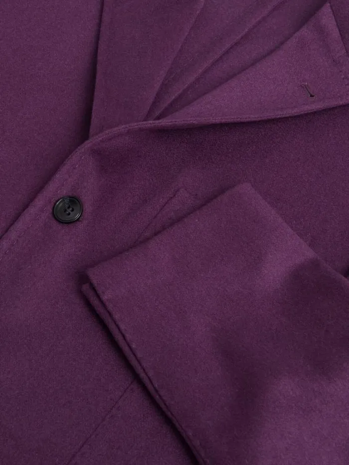Blazers and Jackets Mens Paul Stuart Cashmere Soft Constructed Jacket Purple