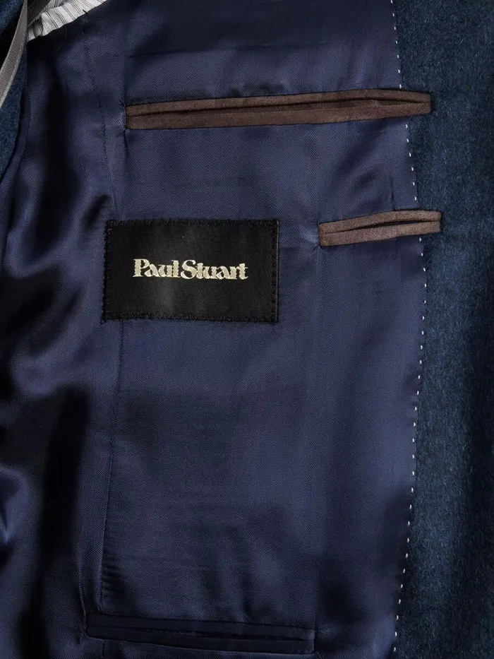 Blazers and Jackets Mens Paul Stuart Cashmere Sport Jacket Mid Blue
