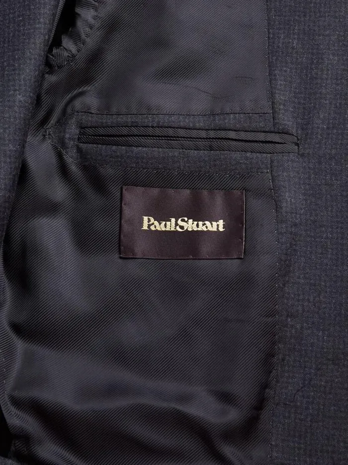 Blazers and Jackets Mens Paul Stuart Flannel Finish Mini Check Suit Grey Blazers and Jackets Mens Paul Stuart Flannel Finish Mini Check Suit Grey
