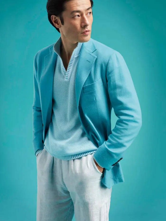 Blazers and Jackets Mens Paul Stuart Light Blue Cashmere Soft Jacket Light Blue Blazers and Jackets Mens Paul Stuart Light Blue Cashmere Soft Jacket Light Blue