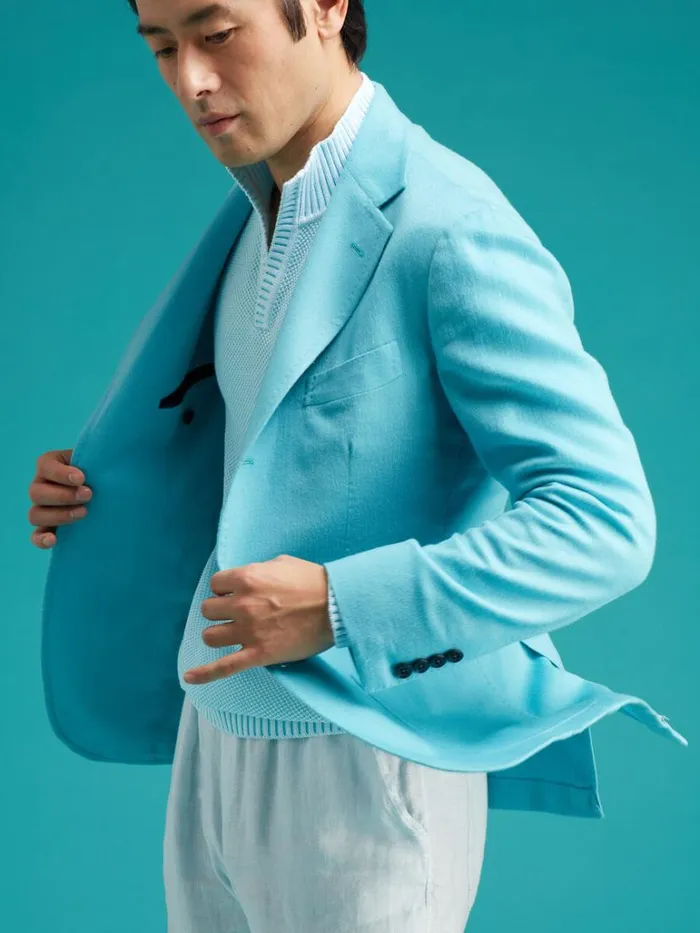 Blazers and Jackets Mens Paul Stuart Light Blue Cashmere Soft Jacket Light Blue Blazers and Jackets Mens Paul Stuart Light Blue Cashmere Soft Jacket Light Blue