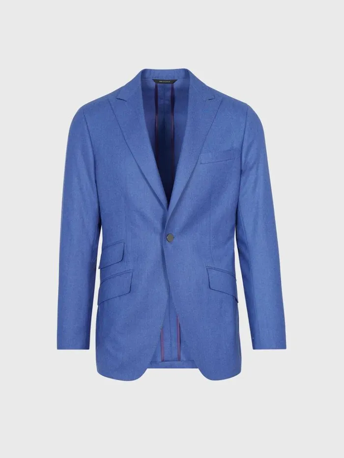 Blazers and Jackets Mens Paul Stuart Super 120 Wool Drake Blazer Corn Flower Blue
