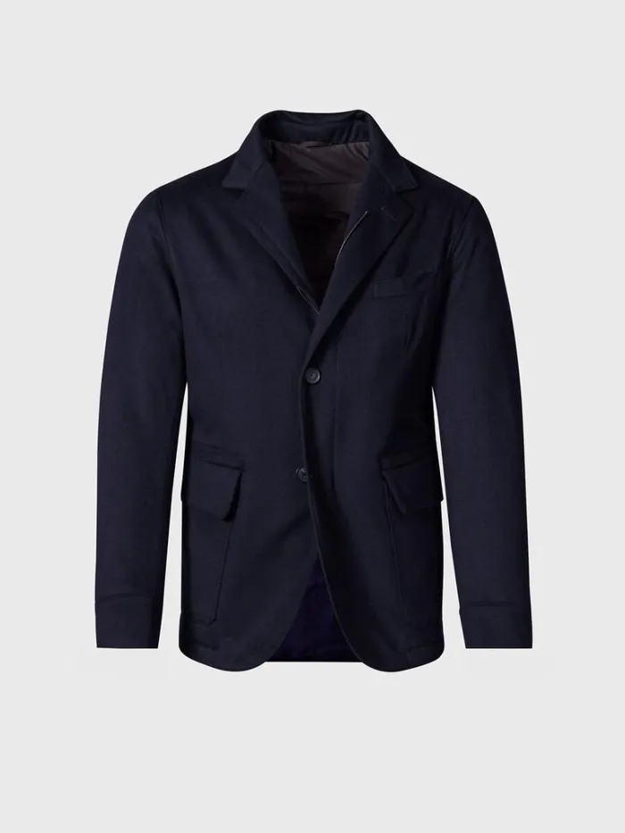 Blazers and Jackets Mens Paul Stuart Wool and Cashmere Hybrid Blazer Navy