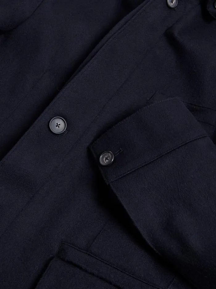 Blazers and Jackets Mens Paul Stuart Wool and Cashmere Hybrid Blazer Navy