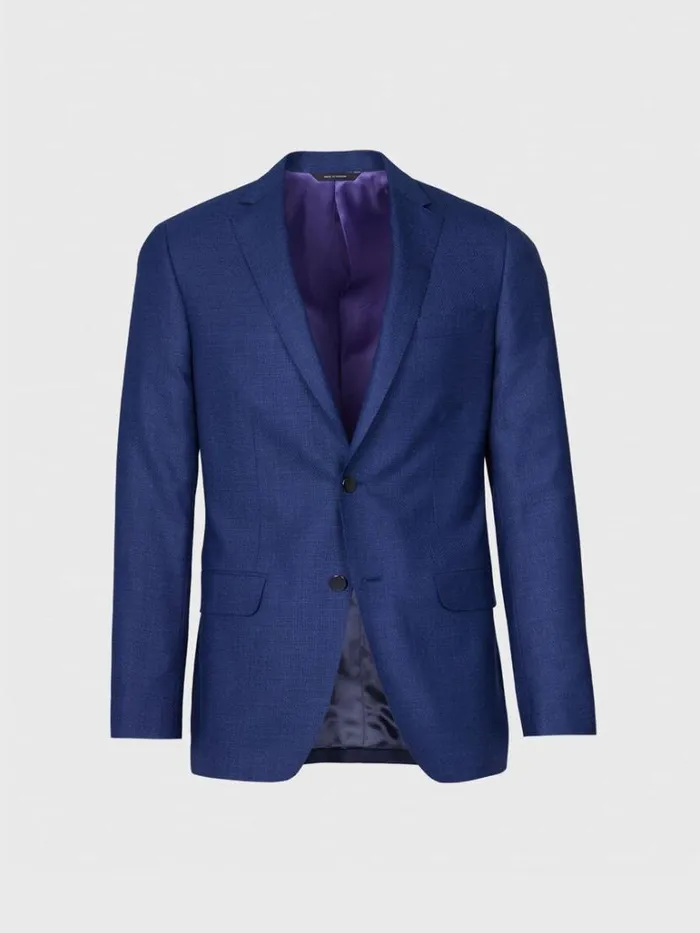 Blazers and Jackets Mens Paul Stuart Wool and Silk Cole Blazer Mid Blue