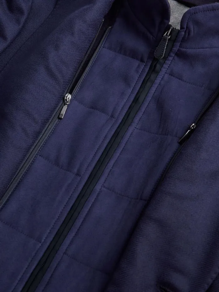Blazers and Jackets Mens Paul Stuart Wool Hybrid Jacket With Gilet Navy