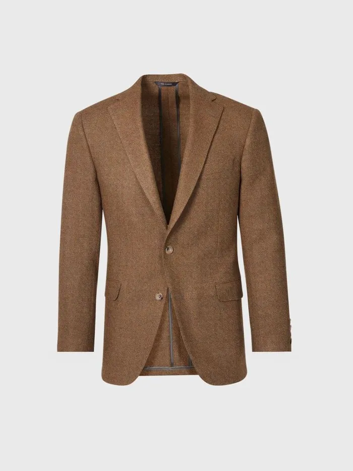 Blazers and Jackets Mens Paul Stuart Wool Mini Parquet Paul Jacket Gold