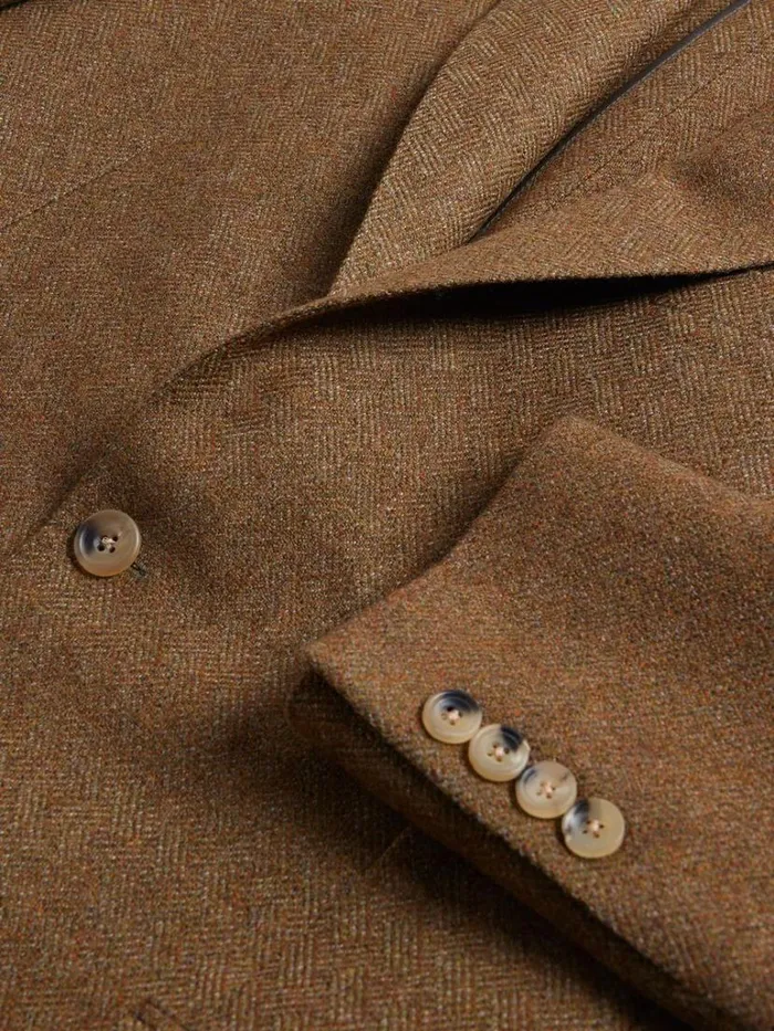 Blazers and Jackets Mens Paul Stuart Wool Mini Parquet Paul Jacket Gold