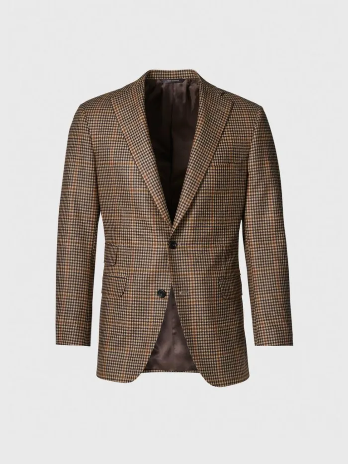 Blazers and Jackets Mens Paul Stuart Wool Plaid Paul Jacket Brown