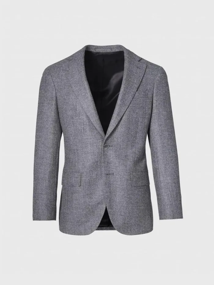 Blazers and Jackets Mens Paul Stuart Wool Solid Sport Jacket Light Grey