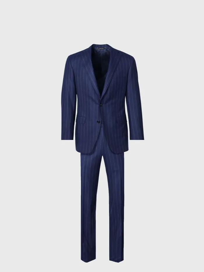 Blazers and Jackets Mens Paul Stuart Wool Stripe Paul Suit Navy