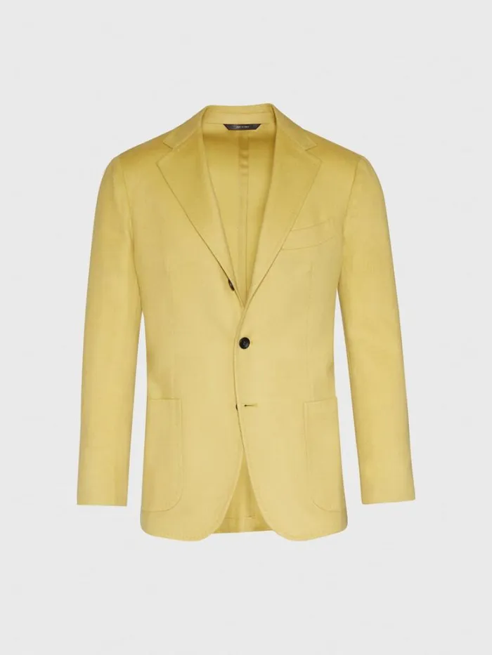 Blazers and Jackets Mens Paul Stuart Yellow Cashmere Soft Jacket Yellow