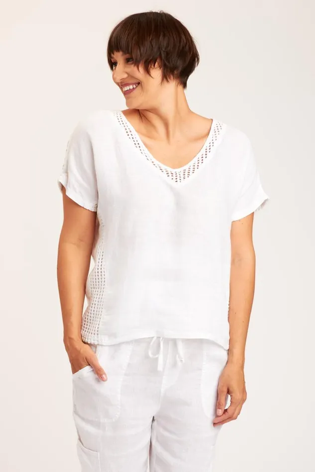 Bonifay Top White Clothing XCVI ShirtsBlouses