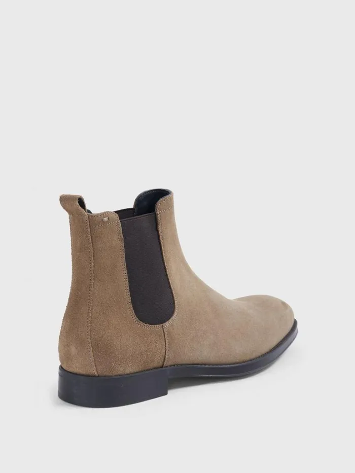 Boots Mens Paul Stuart Chelsea Suede Boot Black