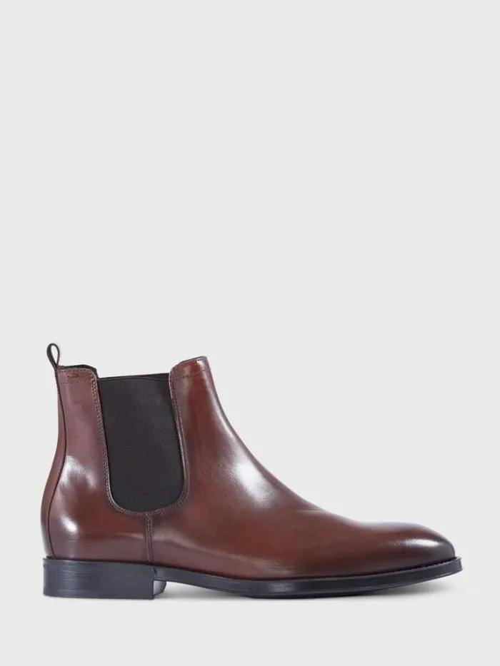 Boots Mens Paul Stuart Leather Chelsea Boot Black