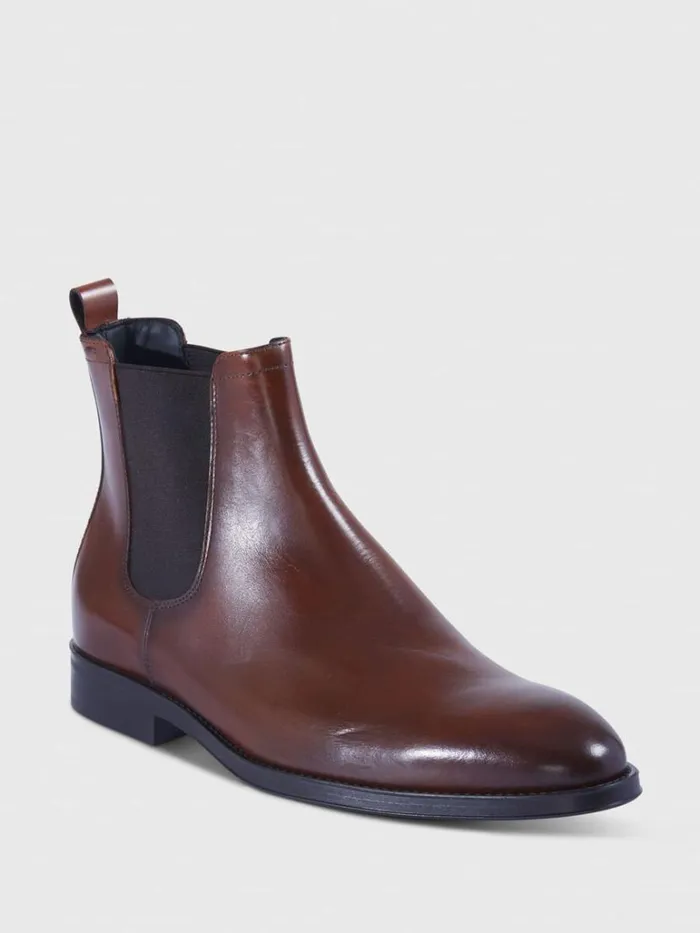 Boots Mens Paul Stuart Leather Chelsea Boot Black