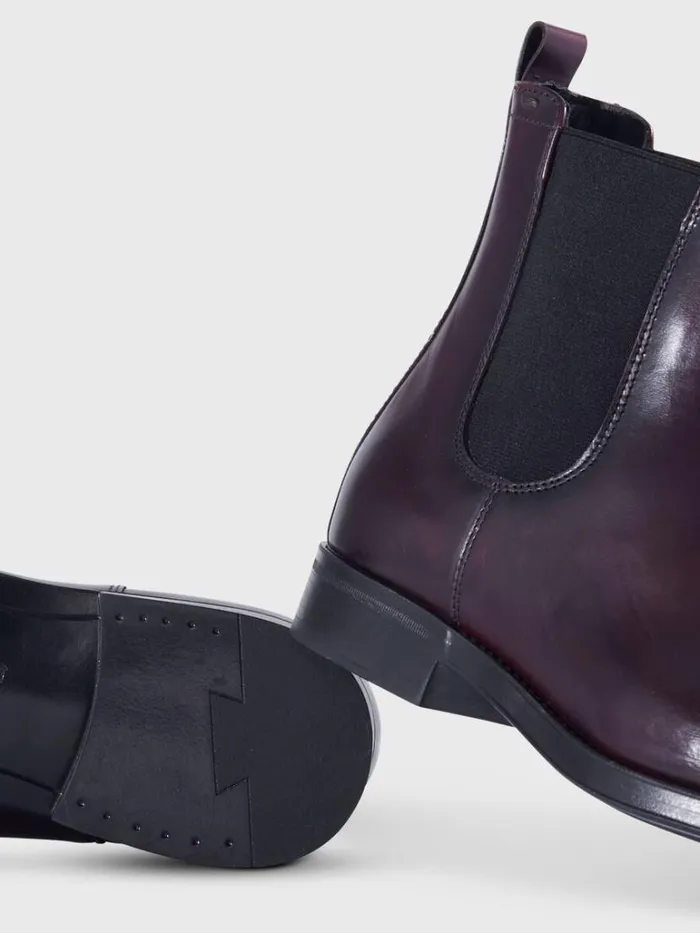 Boots Mens Paul Stuart Leather Chelsea Boot Black