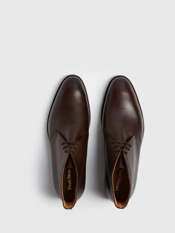 Boots Mens Paul Stuart Linc Leather Chukka Boot Black Grain Boots Mens Paul Stuart Linc Leather Chukka Boot Black Grain