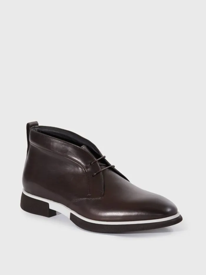 Boots Mens Paul Stuart Malibu Leather Chukka Boot Dark Brown Boots Mens Paul Stuart Malibu Leather Chukka Boot Dark Brown