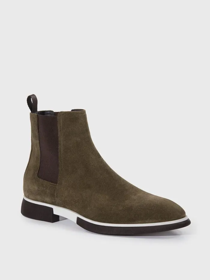Boots Mens Paul Stuart Mansfield Suede Chelsea Boot Green
