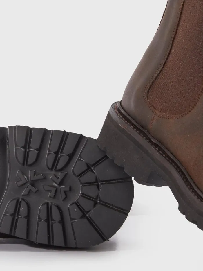 Boots Mens Paul Stuart Norris Leather Chelsea Boot Dark Brown