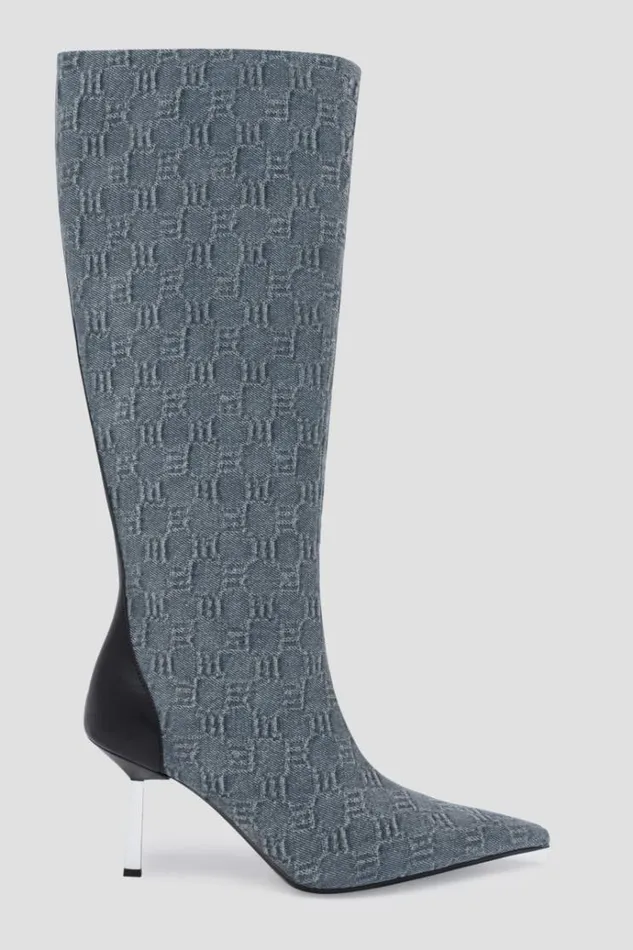 Boots Women MISBHV Sasha Knee High Boot Washed Denim