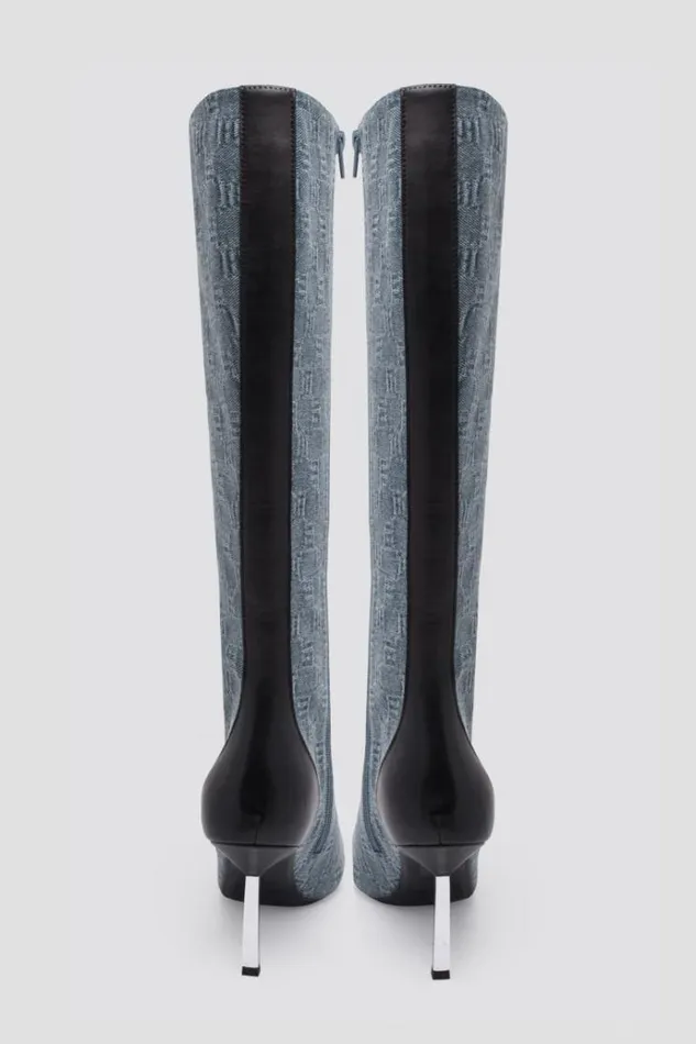 Boots Women MISBHV Sasha Knee High Boot Washed Denim