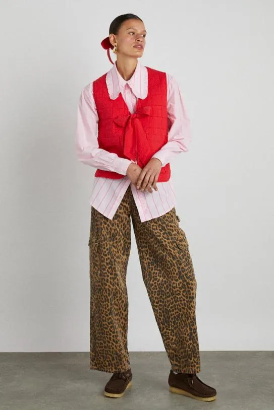 Bottoms Women Damson Madder Dion Jean 8211 Leopard Cargo