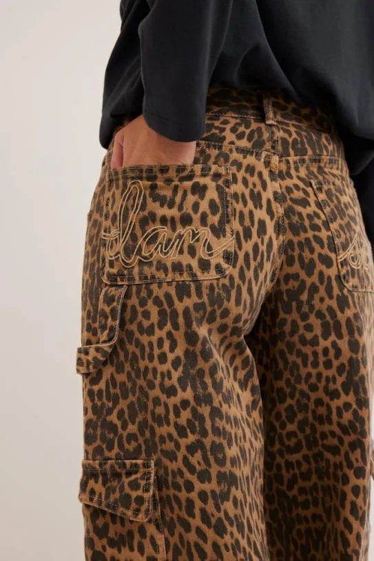 Bottoms Women Damson Madder Dion Jean 8211 Leopard Cargo