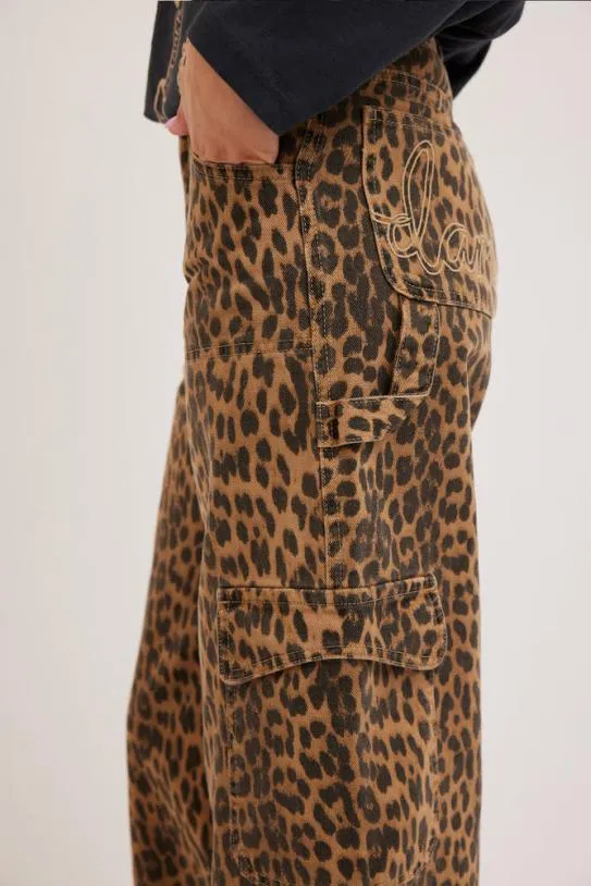 Bottoms Women Damson Madder Dion Jean 8211 Leopard Cargo