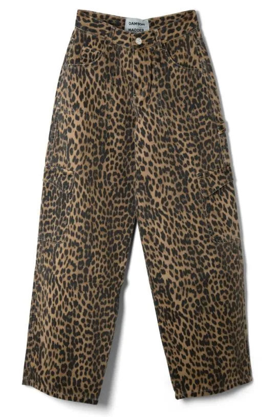 Bottoms Women Damson Madder Dion Jean 8211 Leopard Cargo