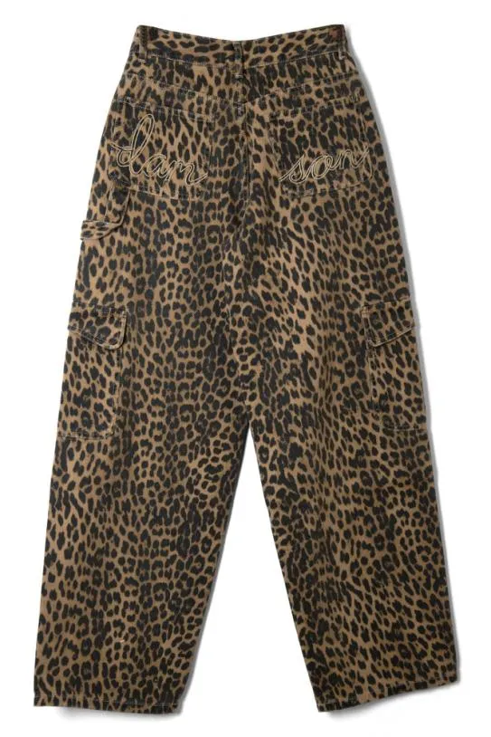 Bottoms Women Damson Madder Dion Jean 8211 Leopard Cargo