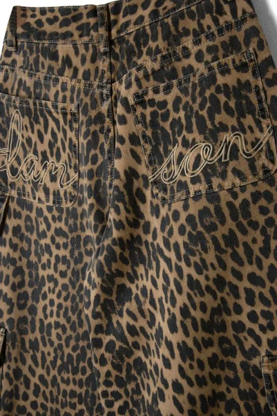 Bottoms Women Damson Madder Dion Jean 8211 Leopard Cargo