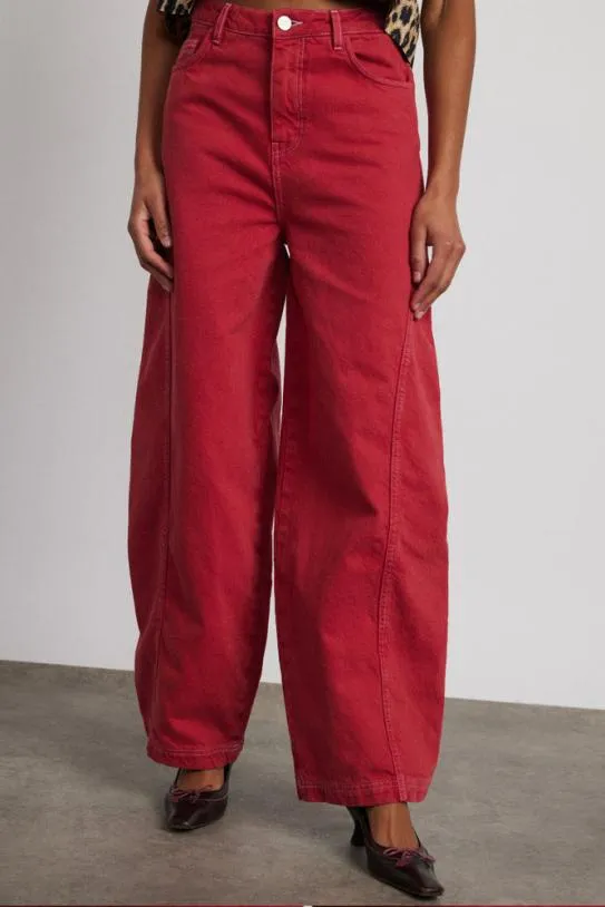 Bottoms Women Damson Madder Dion Jean 8211 Red