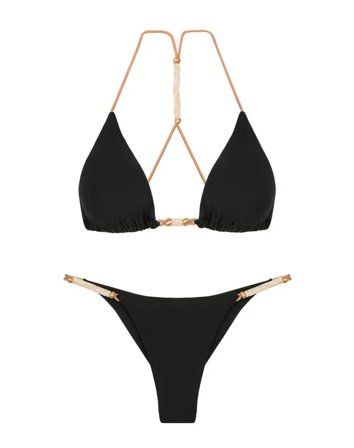 Bottoms Women ViX Paula Hermanny Brooke Detail Bottom 8211 Black