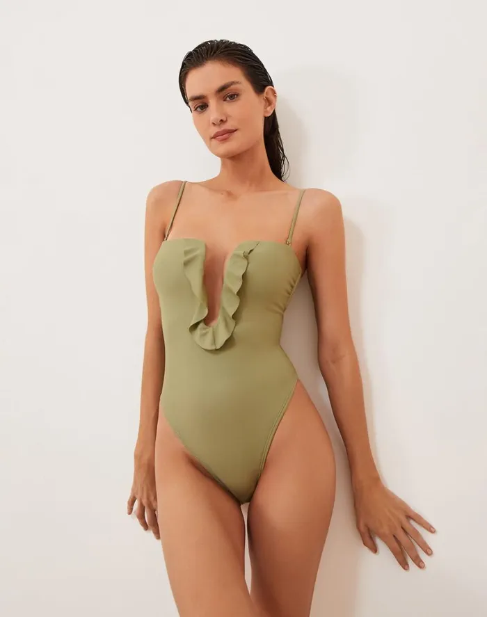 Bottoms Women ViX Paula Hermanny Chris One Piece 8211 Olivine