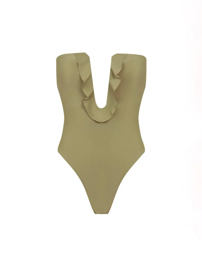 Bottoms Women ViX Paula Hermanny Chris One Piece 8211 Olivine