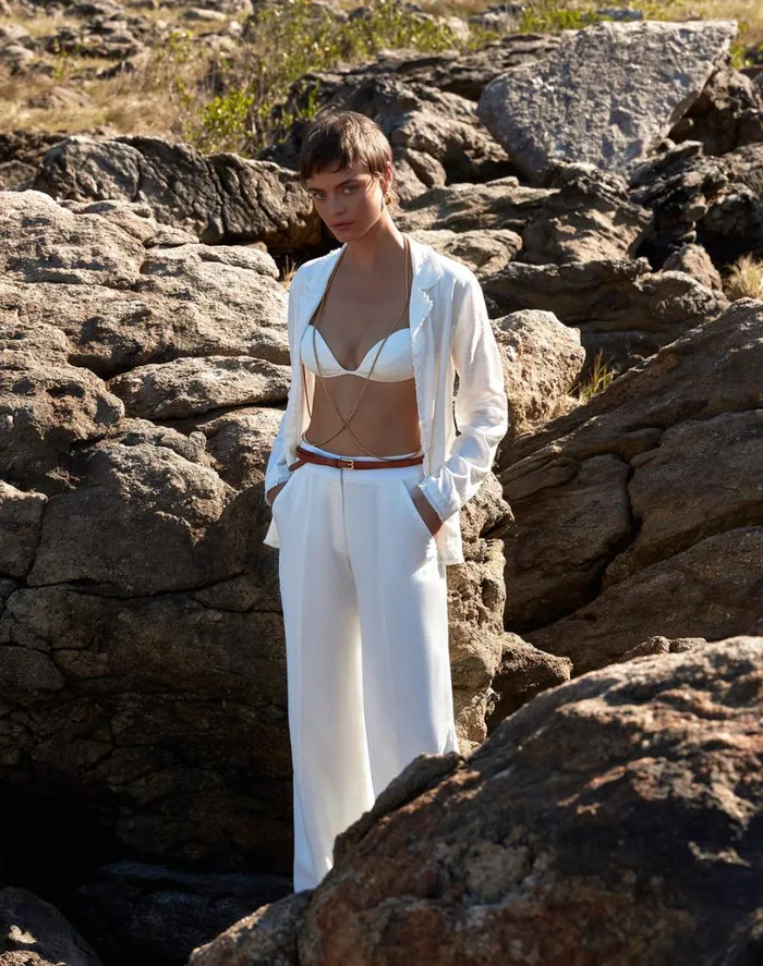 Bottoms Women ViX Paula Hermanny Estela Pants 8211 Off White