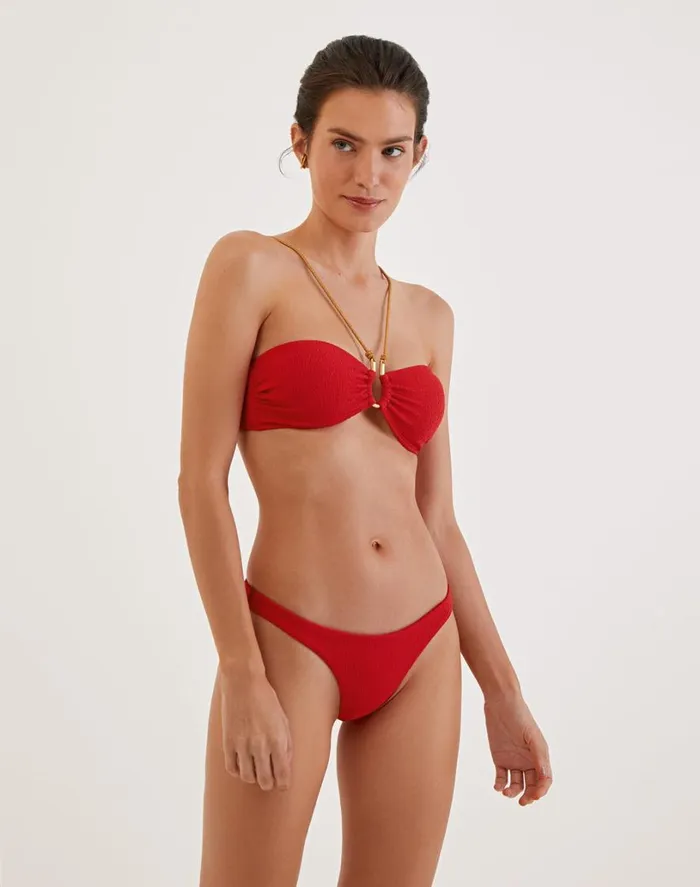 Bottoms Women ViX Paula Hermanny Firenze Basic Bottom 8211 Red Pepper