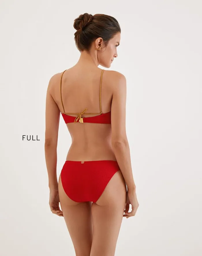 Bottoms Women ViX Paula Hermanny Firenze Basic Bottom 8211 Red Pepper