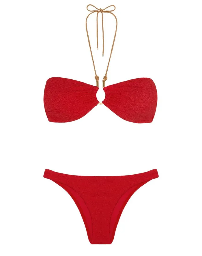 Bottoms Women ViX Paula Hermanny Firenze Basic Bottom 8211 Red Pepper