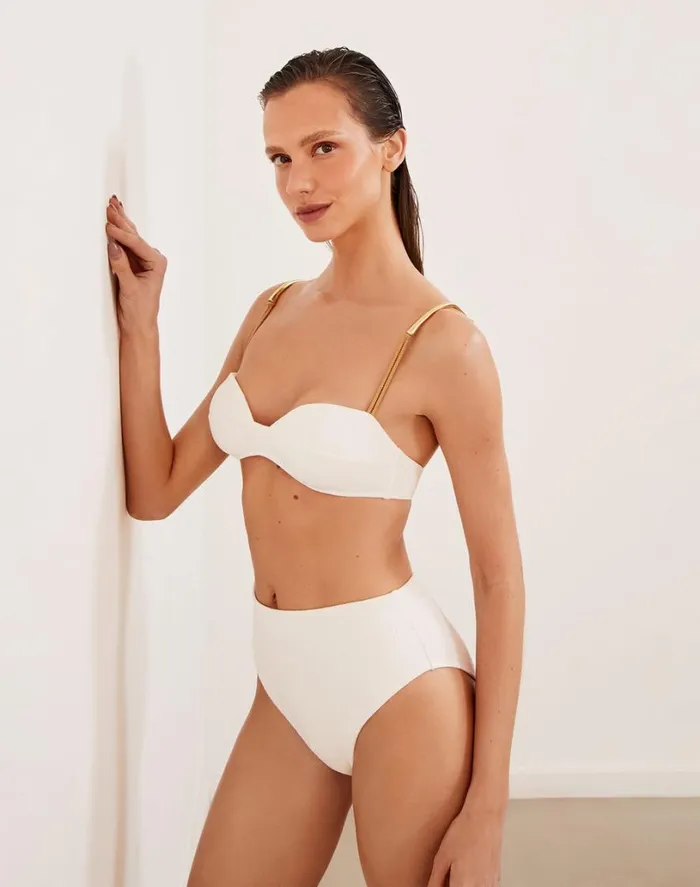 Bottoms Women ViX Paula Hermanny Firenze Bela Hot Pant Bottom 8211 White