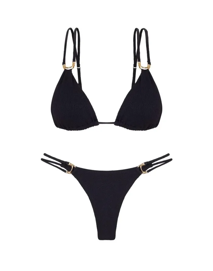 Bottoms Women ViX Paula Hermanny Firenze Callie Detail Bottom 8211 Black