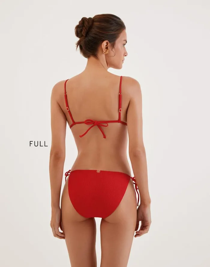 Bottoms Women ViX Paula Hermanny Firenze Lou Tie Side Bottom 8211 Red Pepper