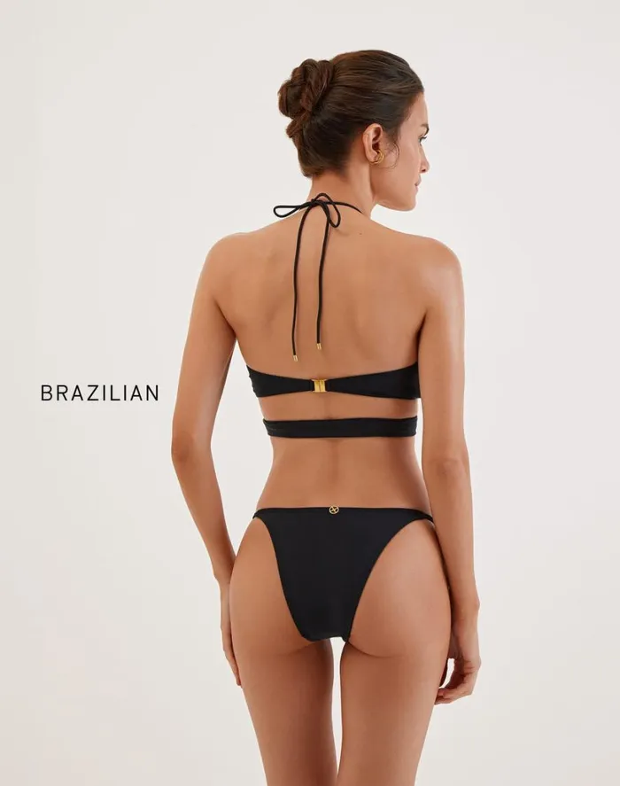 Bottoms Women ViX Paula Hermanny Gi Detail Bottom 8211 Black