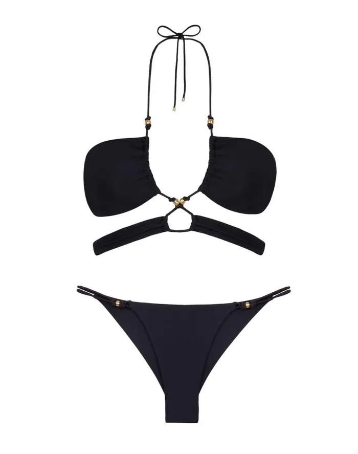 Bottoms Women ViX Paula Hermanny Gi Detail Bottom 8211 Black