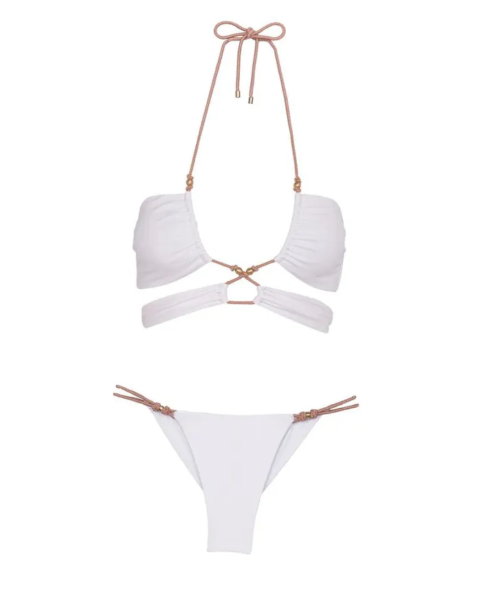 Bottoms Women ViX Paula Hermanny Gi Detail Bottom 8211 White