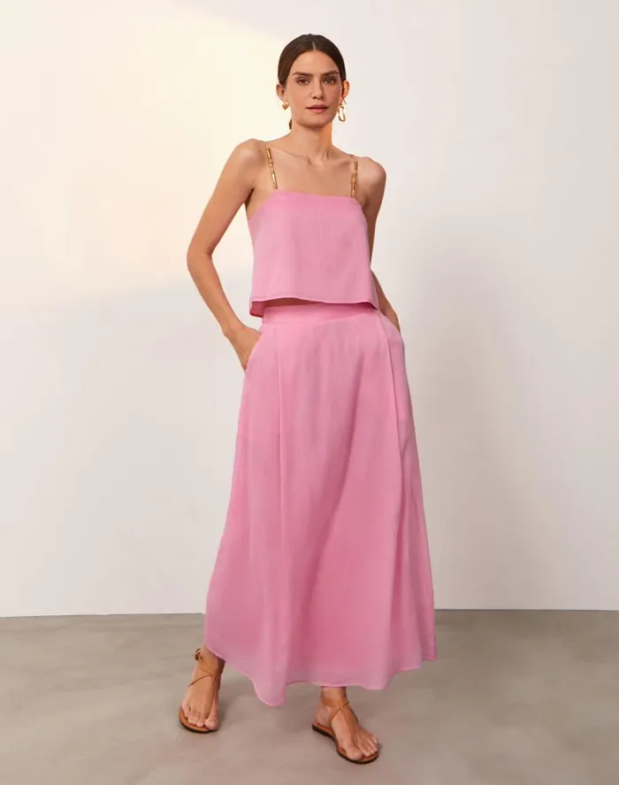 Bottoms Women ViX Paula Hermanny Harlow Long Skirt 8211 Gerbera